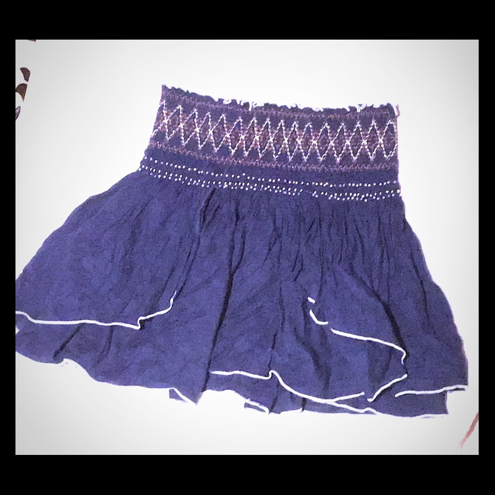 Free people frilled/ruffled skirt.